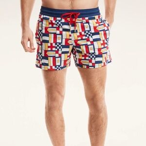Vilebrequin X Brooks Brothers Men's Mixed Signals Swim Shorts